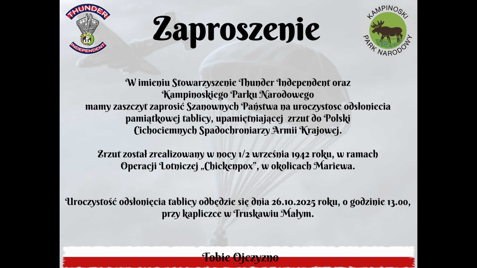 Unveiling of the Stone in Kampinos Forest